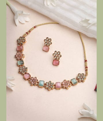 Sukkhi Multi Color Alloy Necklace Set ( Pack of 1 )