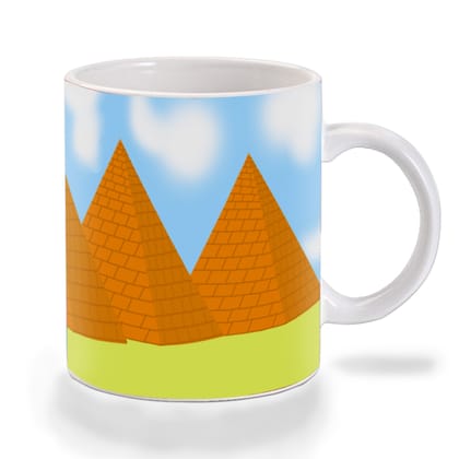 Multicolor Pyramid Pattern Art Ceramic Mug