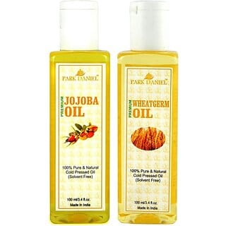PARK DANIEL Premium Jojoba oil and Wheatgerm oil combo pack of 2 bottles of 100 ml(200 ml) (200 ml)