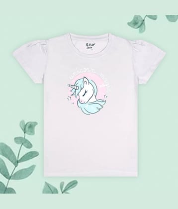 J&JP Pack of 1 Girls Cotton T-Shirt ( White )