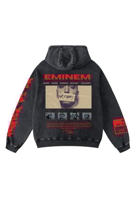 Eminem Designed Oversized Hoodie-S / Vintage Black