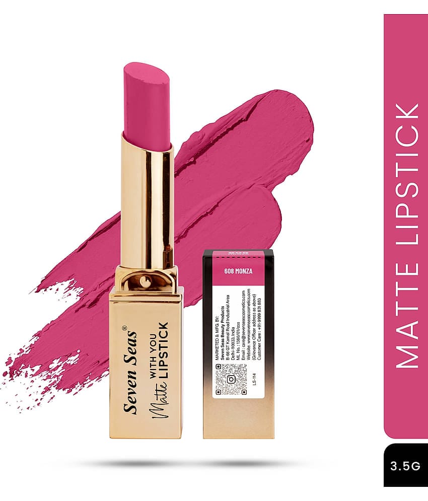 Seven Seas Long Lasting , Matte Finish , Longwear , Matte With You Lipstick (Cinnabar 3.5g)