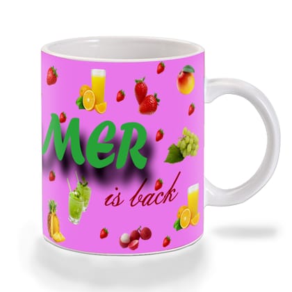 Multicolor Summer Is Back Furits Ceramic Mug