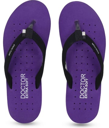 DOCTOR EXTRA SOFT - Purple Women's Thong Flip Flop