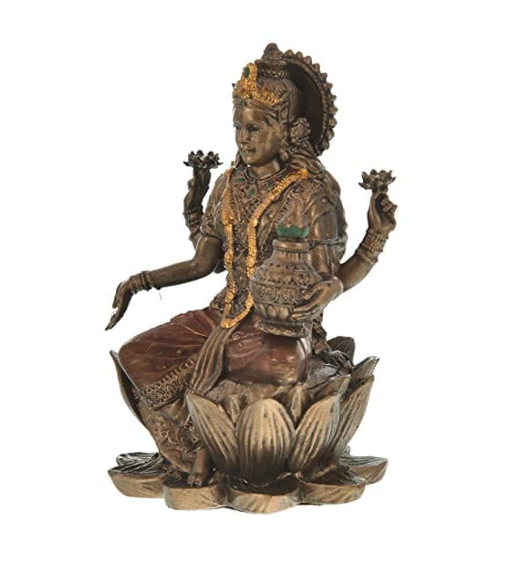 Patwari Arts Bronze Laxmi Maa Statue for Home Temple Decoration, Laxmi Ji Murti, Goddess of Money, Fortune and Wealth