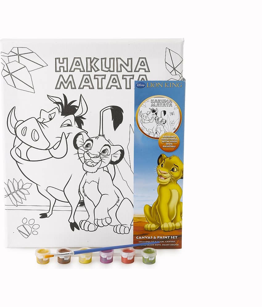 Gluman Disney Canvas and paint set, preprinted LION KING