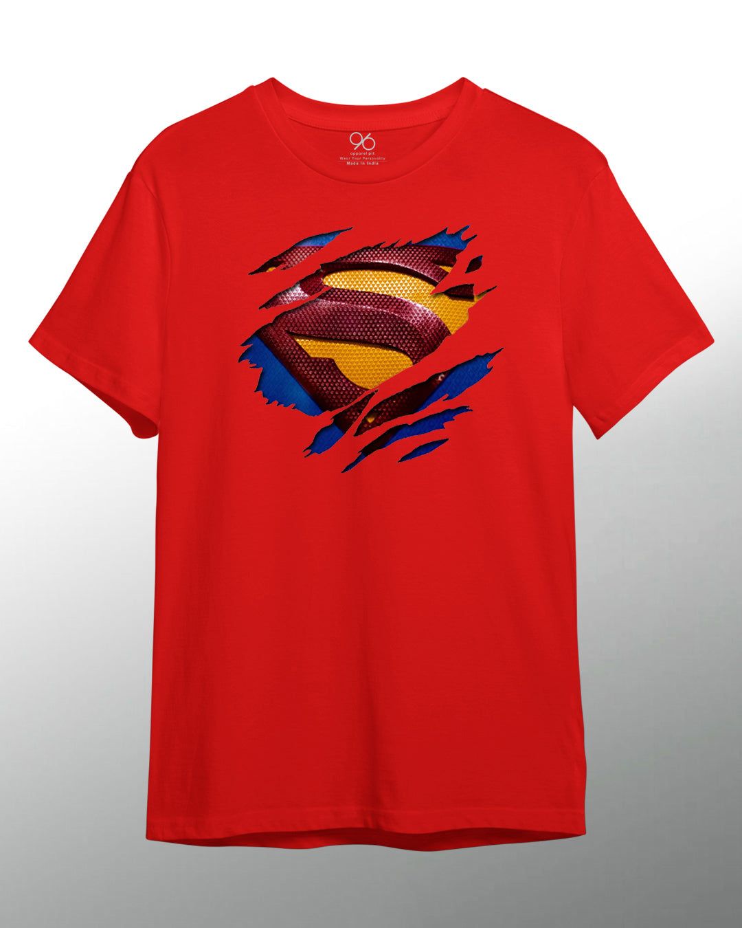 Super Man Logo T-Shirt-Small / Red