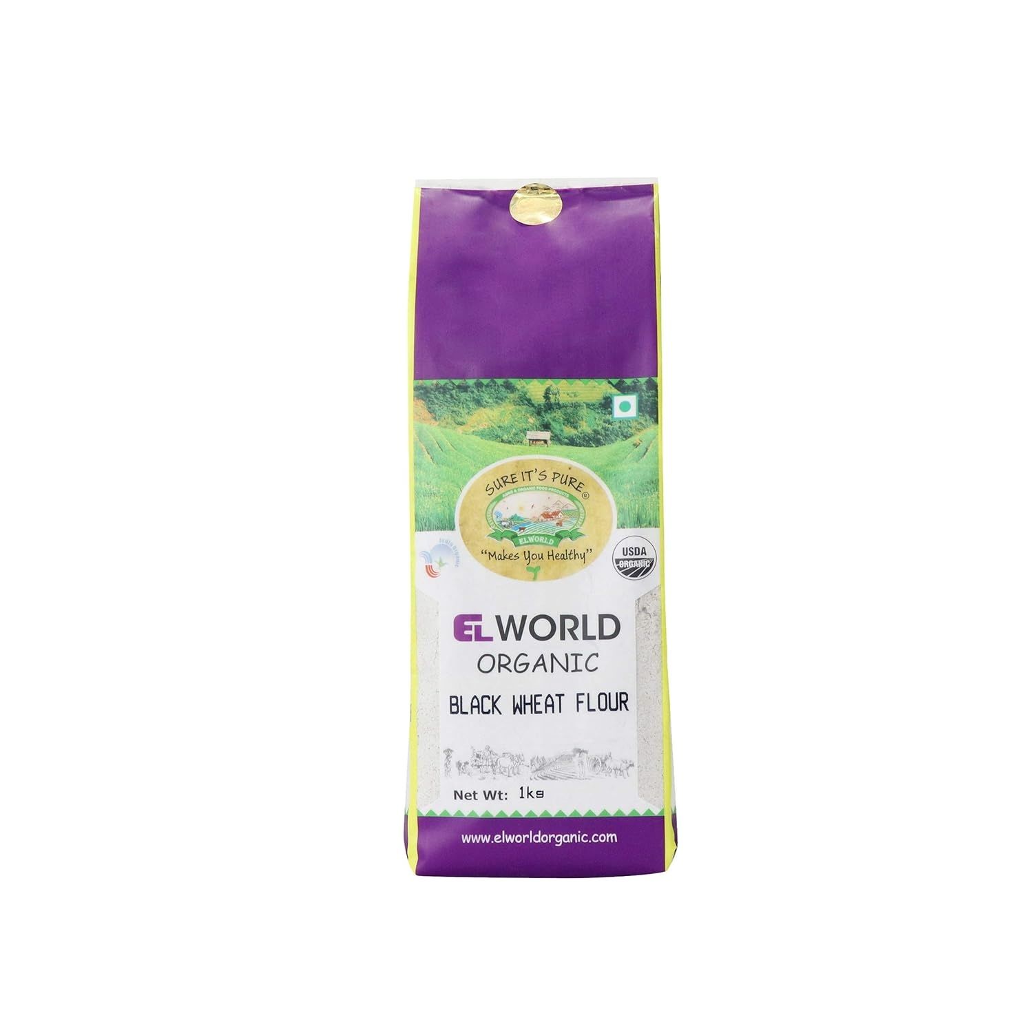 Elworld Agro & Organic Food Products Black Wheat Flour 1Kg