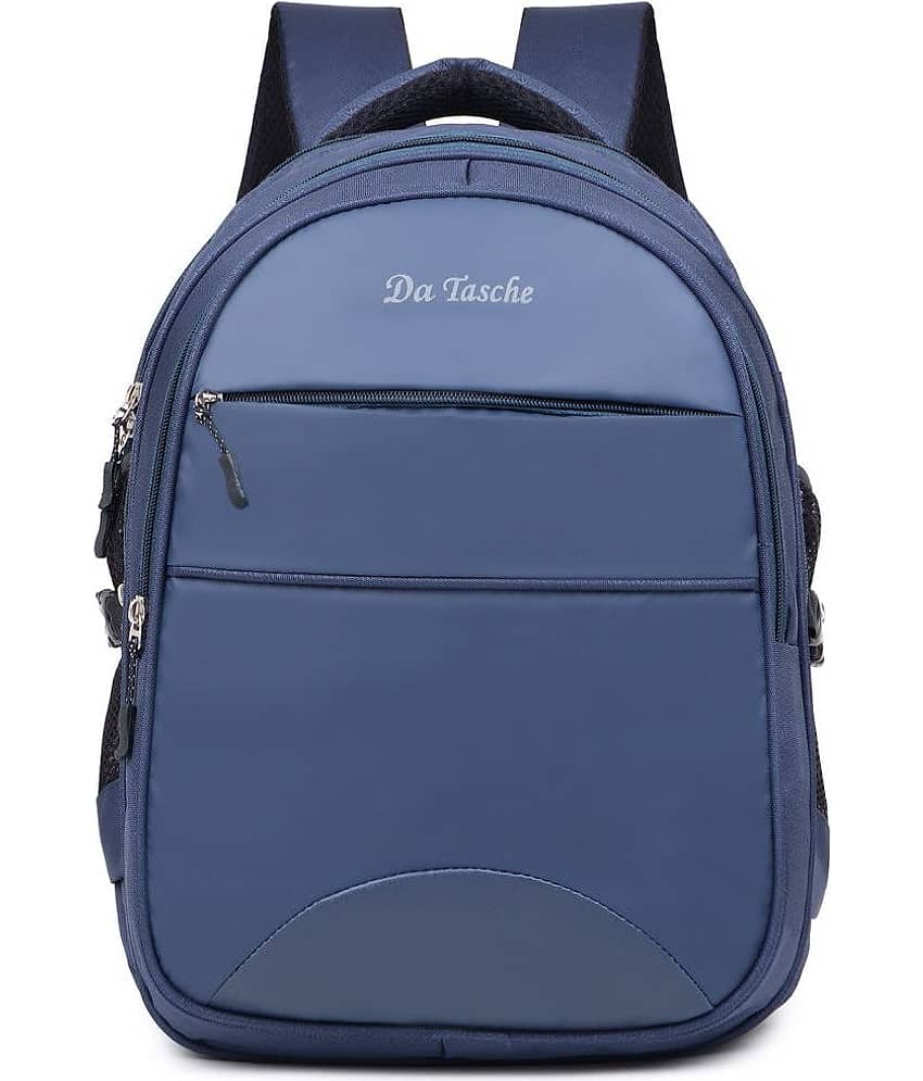 Da Tasche Navy Blue Polyester Backpack For Kids