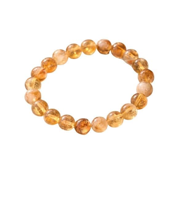 Natural Crystal 8mm Citrine Bracelet (Musterd Yellow)-PID64908