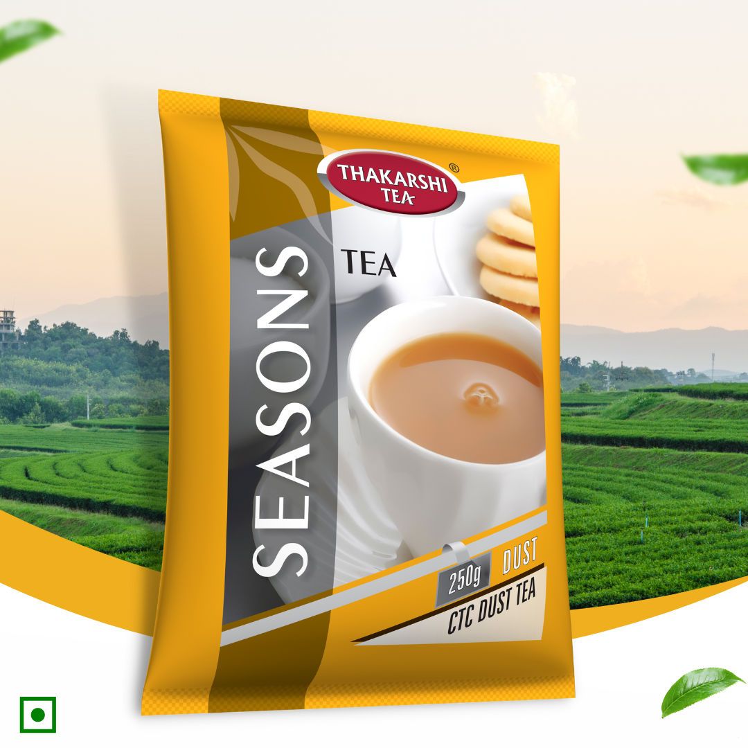 Thakarshi Tea Seasons Tea Dust | Garden Fresh Assam Dust CTC Dust Tea Black Tea, 500 gm Pouch