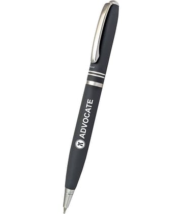 UJJi Advocate Logo Two Ring Grey Color Twist On & Off (Blue Ink) Ball Pen