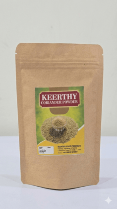 Keerthy Food Products Coriander Powder | Fresh & Aromatic Dhaniya Powder | Natural Cooking Spice for Curries & Masalas | 100g