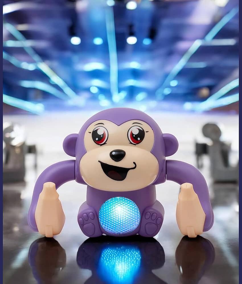 Battery Operated Voice Control Monkey Toy with Musical,Dancing,Spinning,Rolling and Sensor Feature for Gifts/Kids, Power Source:3xAAA Battery(Not Included)
