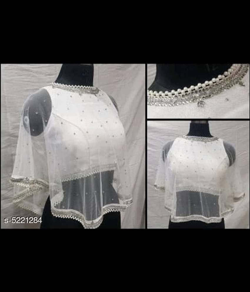 Mamta White Readymade with Pad Cotton Women's Blouse ( Pack of 1 )