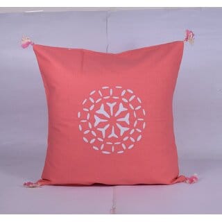 Applique Pink Cushion Cover