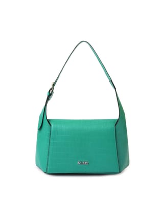 Trapeza Vegan Shoulder Bag (M)-Green