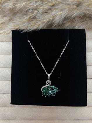 Green Swan Necklace