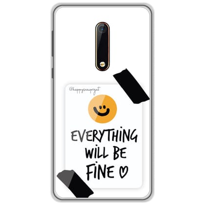 Everything Will Be Fine - Clear Printed Case For Nokia Models-Nokia 6.1 2018