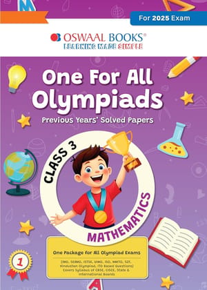 Oswaal One for all olympiads previous year solved paper Mathematic class 3 -2025 november exam include all boards syllabus [Paperback] Oswaal