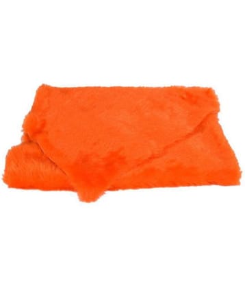 Soft Hair Fur Cloth : 38" X 34" Inches Approx (Hair Length - 2cm) Color -Orange: for Used in Dresses, Art & Craft, Photo, Selfie Props, Soft Toys Making & Other Craft Work.