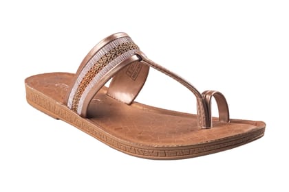 Flite Ladies Copper Chappal PU-Copper / 6