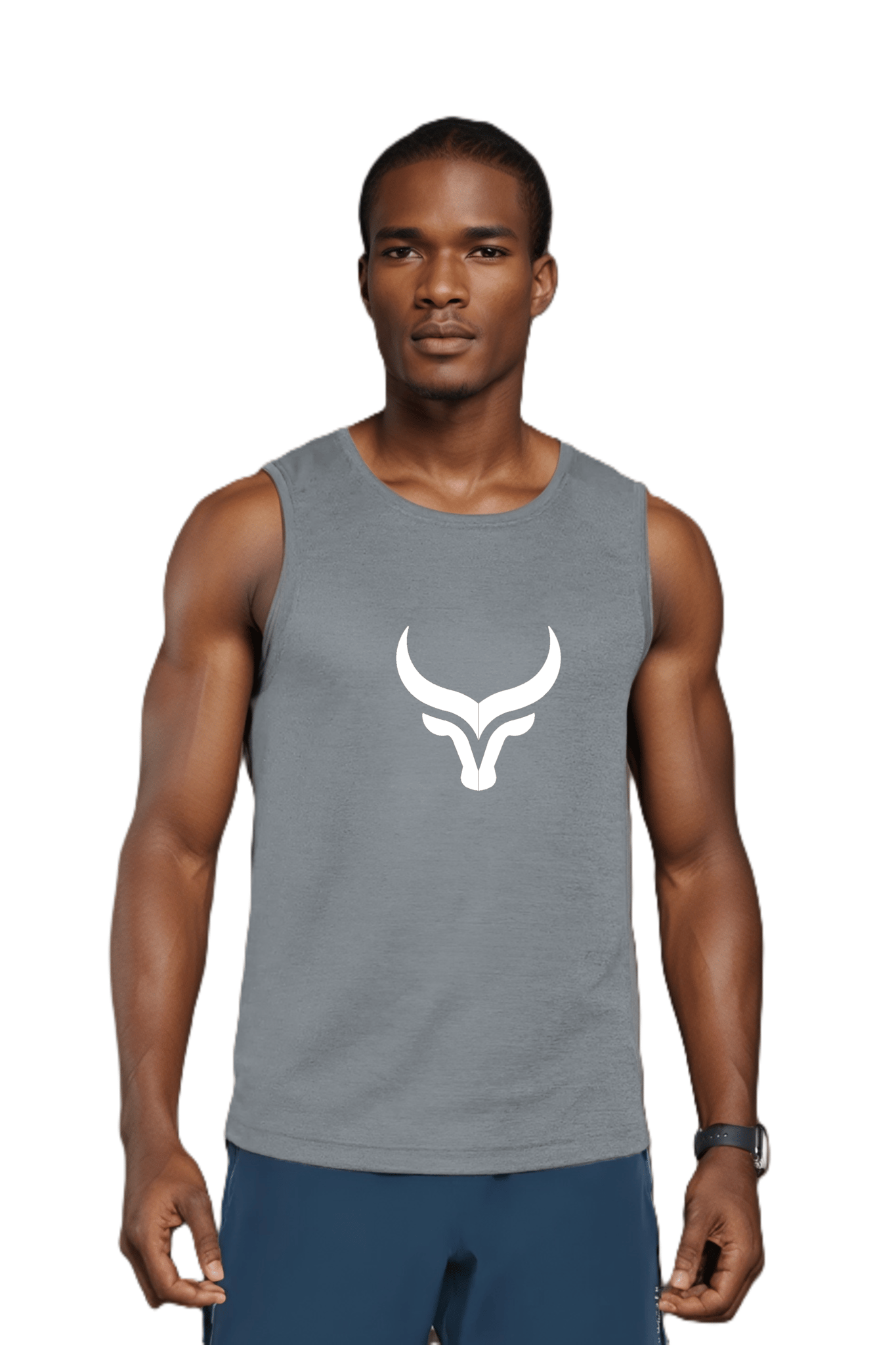 BlueFicus Men’s Sleeveless Gym Vest | Athletic Muscle Fit Cotton Blend Tank Top for Workout & Casual Wear