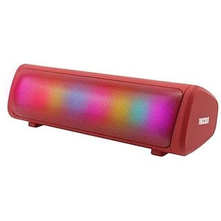 Zebronics Newly Launched Knock Out Portable Bluetooth V5.3 Speaker With 10W Output Rgb Led Lights Tws Function Up To 10H* Backup Usb Msd Fm Radio Passive Radiator (Red)_643clone.