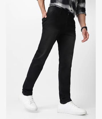 Urbano Fashion Regular Fit Washed Men's Jeans - Black ( Pack of 1 )