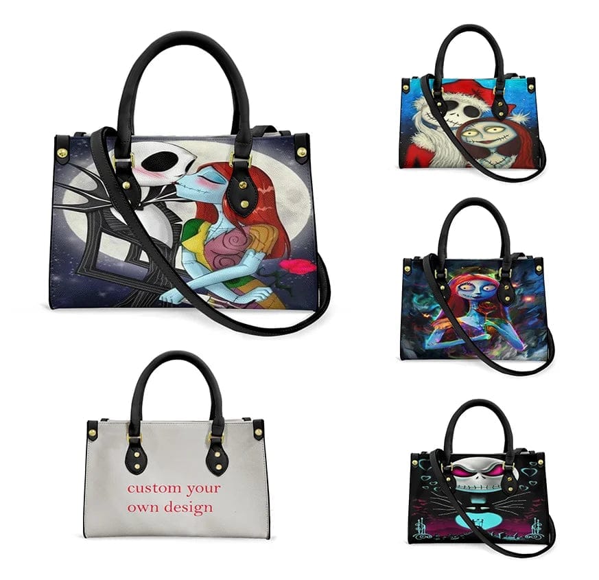 Jack Skellington Luxury Handbag Shoulder Bag Women Ladies Leather Hand bags Women Luxury Custom Logo Women's Fashion Casual Bag