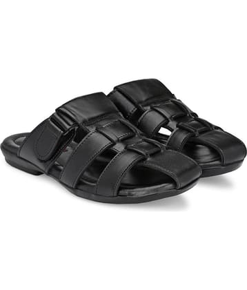 John Karsun - Black Men's Leather Slipper