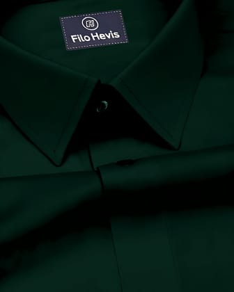 Single Pocket Formal Shirts - Teal Green-M