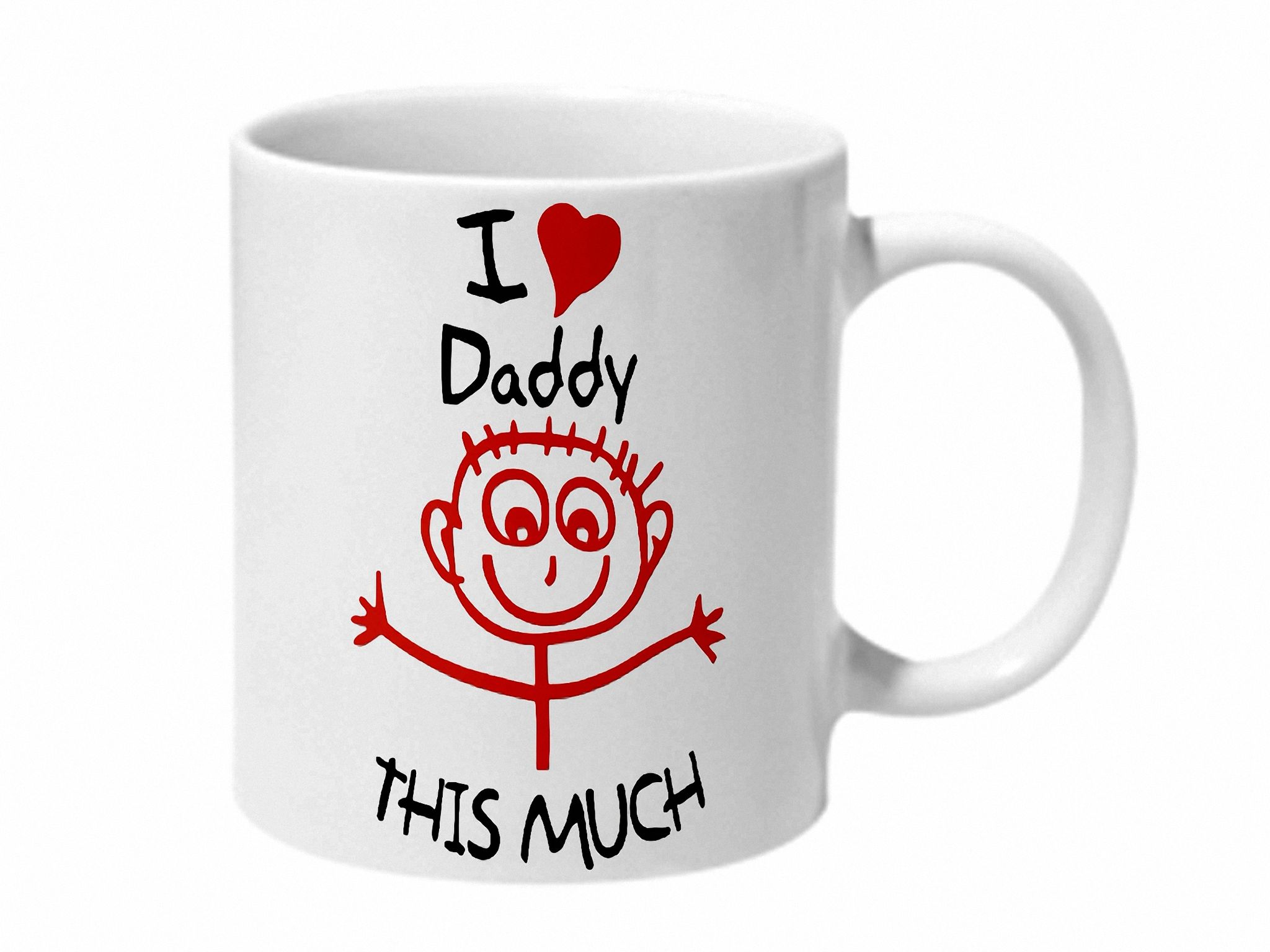 Multicolor I Love Daddy This Much Ceramic Mug