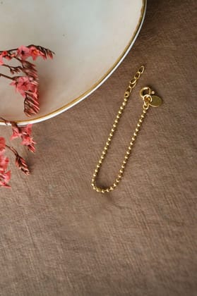 Pretty Ball Dance Gold Plated Sterling Silver Watch Charm Chain-Gold