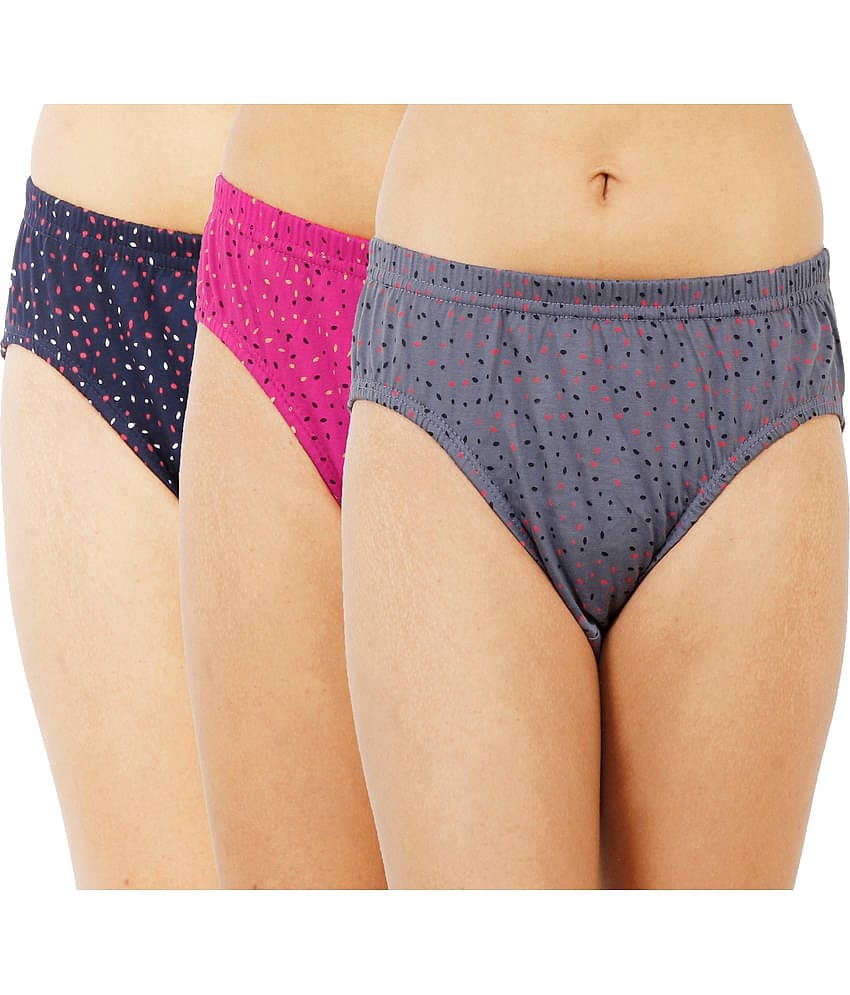 Ladyland Pack of 3 Cotton Hipster For Women ( Multicolor )