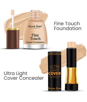 Seven Seas Fine Touch Liquid FOundation WIth Ultra Light Cover Concealer With SPF 20(Natural)