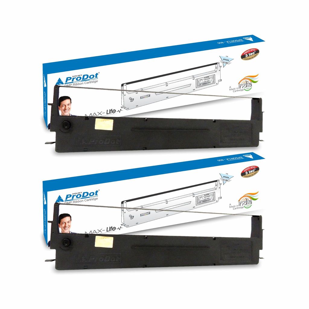 ProDot EPSON LX 800 Dot Matrix Ribbon Cartridge Compatible with Citizen HQP 40, HQP 50, Tribute 124, 7753 Epson Action Printer 3000, 5000+, ERC 19, LQ 200, 850+ LQ 300+, 580, L 1000