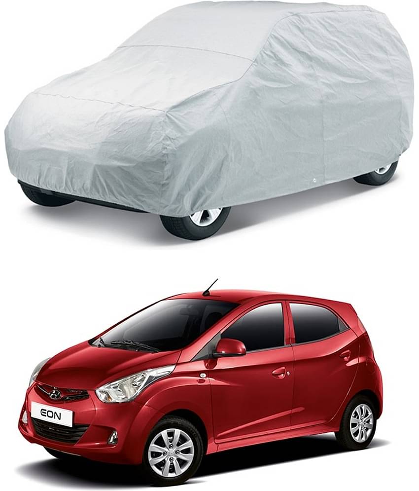 CARNEST Car Body Cover for Hyundai Eon [2012-2015] Without Mirror Pocket ( Pack of 1 ) , Silver