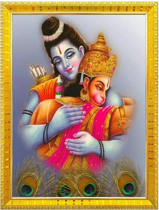 NOKKES Hanuman Bajrangbali Hanumanji Maruti Golden 5X7 Inch Photo Frame_AQW17