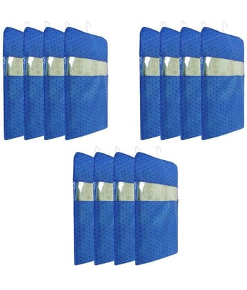 PrettyKrafts dots Printed Hanging Saree Cover Wardrobe Organiser (Set of 12 pcs)