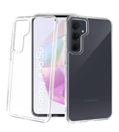 Ice Crystal Series Hybrid Transparent PC Military Grade TPU Back Cover for Samsung Galaxy A35 5G, 6.6 inch, Crystal Clear