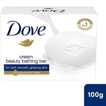 Dove Cream Beauty Bathing Bar, Has 1/4Th Moisturizing Cream, 100 G