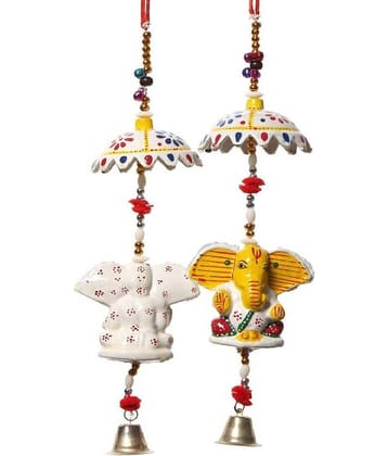 FASHION BIZZ Traditional Bandarwal Toran 1 ft Multi ( Pack of 2 )