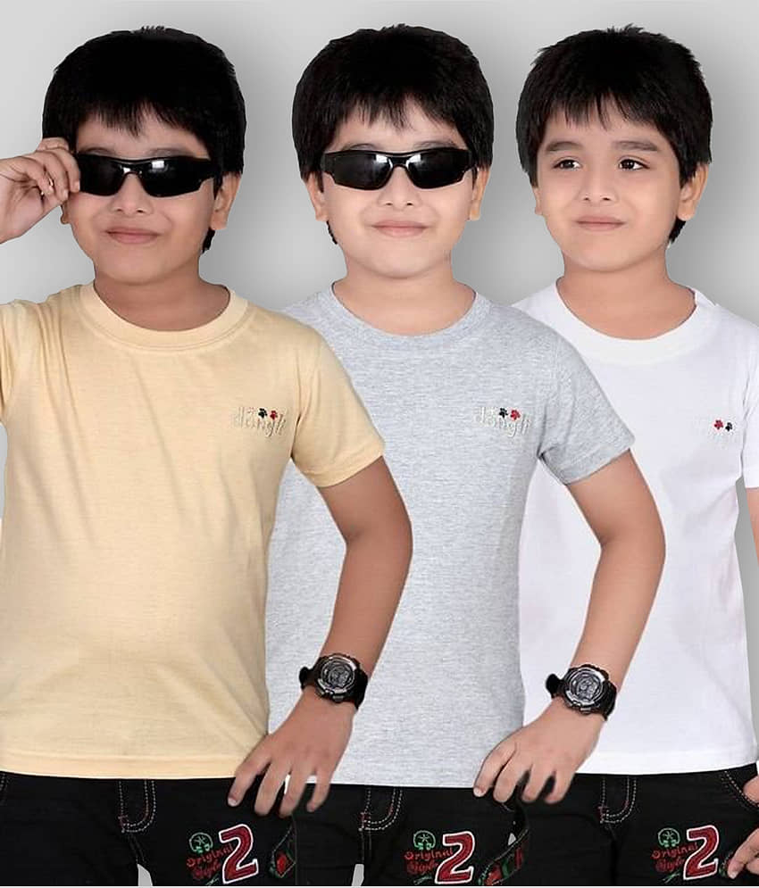 Dongli Pack of 1 Boys Cotton T-Shirt ( Multicolor )