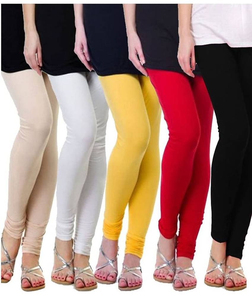 Famaya Pack of 5 Girls 100% Cotton Leggings ( Green )