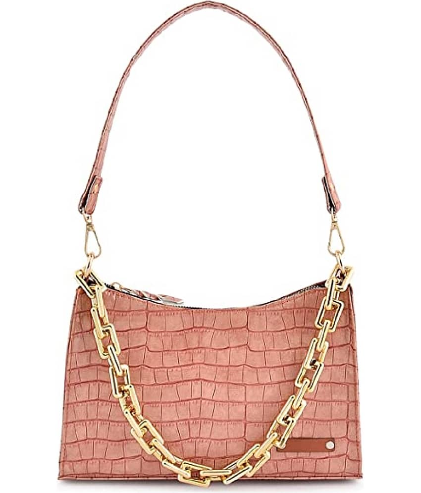 Lychee Bags Shoulder Bag PU Set of 1 ( Pink )