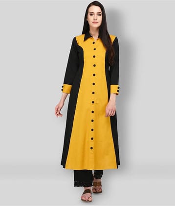 Pistaa - Multicolor Cotton Blend Women's Flared Kurti ( Pack of 1 )