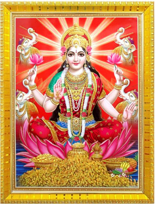 NOKKES Laxmi Devi Maa Mata Photo Frames Religious Photo frame 5X7 Inch Photo Frame_W11
