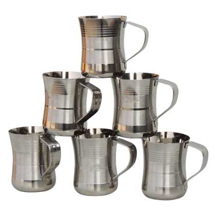 Stainless Steel Cup Set of 6 Premium Drinking Cups (SMAS076 A)