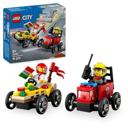 Lego City 60458 Pizza vs. Fire Truck Race Car Pack